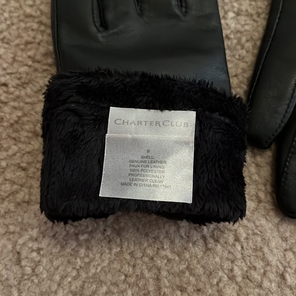 Charter Club leather gloves size S - Picture 4 of 5